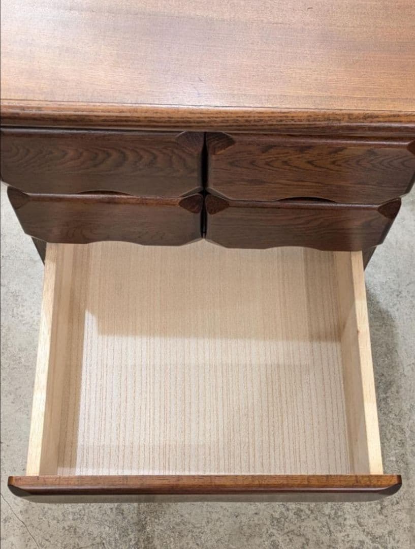 【極美品】 無垢 チェスト マルヨシ 民芸家具 4段6杯 引き出し タンス 収納