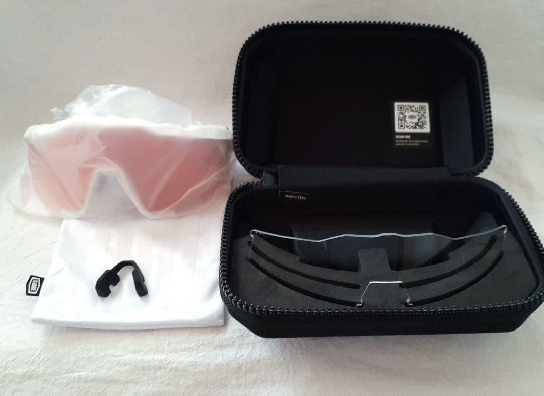 100％ Speedcraft ホワイト レッド ワンハンドレッド サングラス