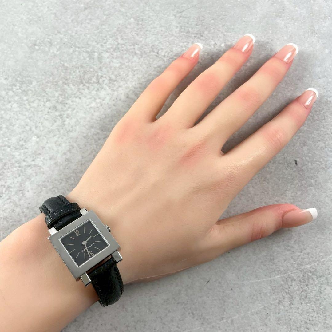 ブルガリ SQ 22 SL ステンレススチール クォーツ腕時計 箱保証書 稼働