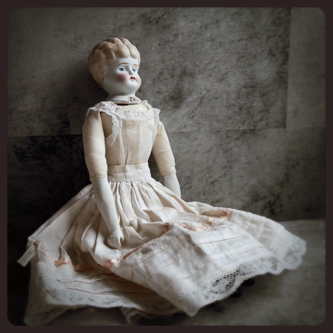 レアアンティーク　ブロンド　パリアンドール ビスクドール