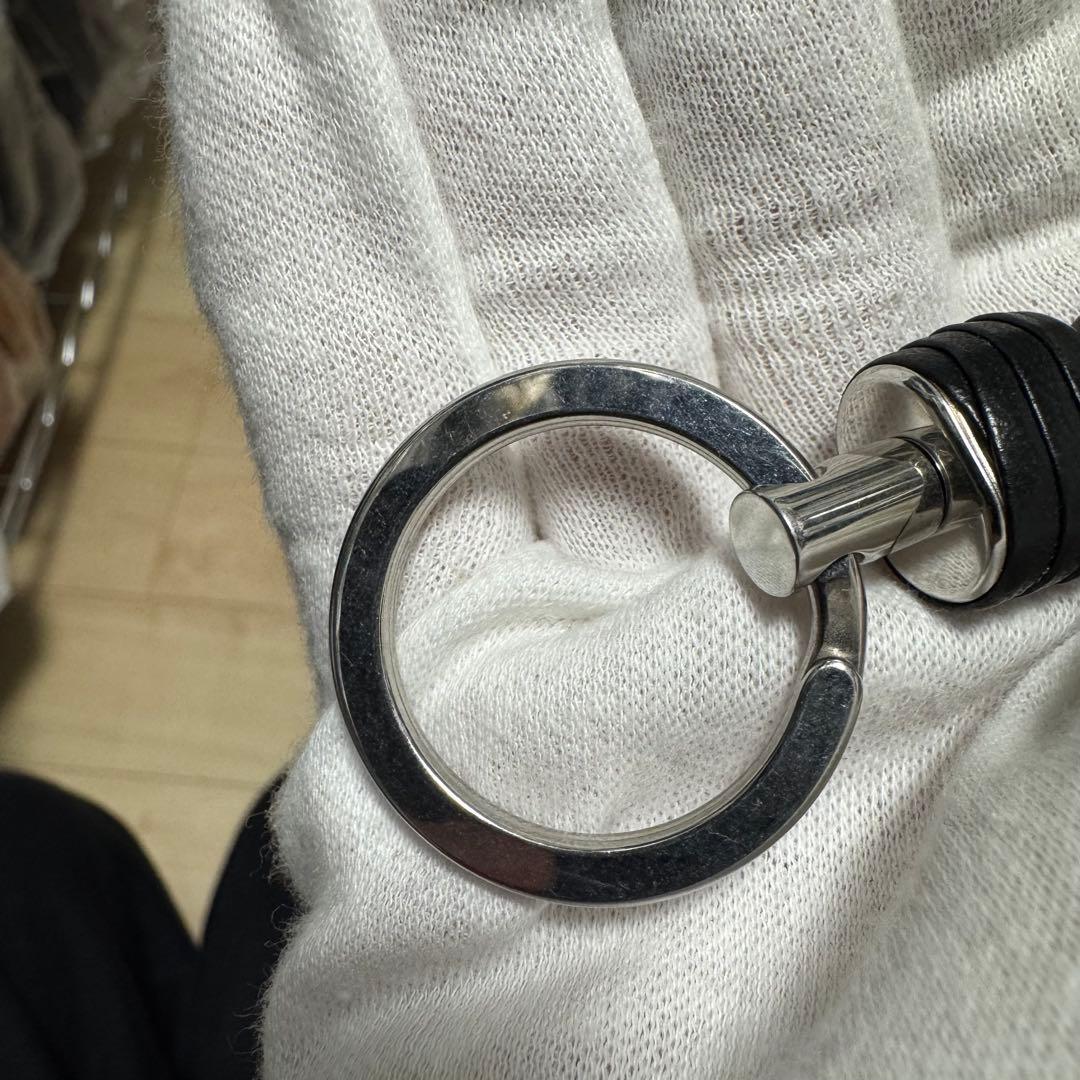 【新型】【新品】BOTTEGA VENETA　ボッテガヴェネタ　キーリング　黒