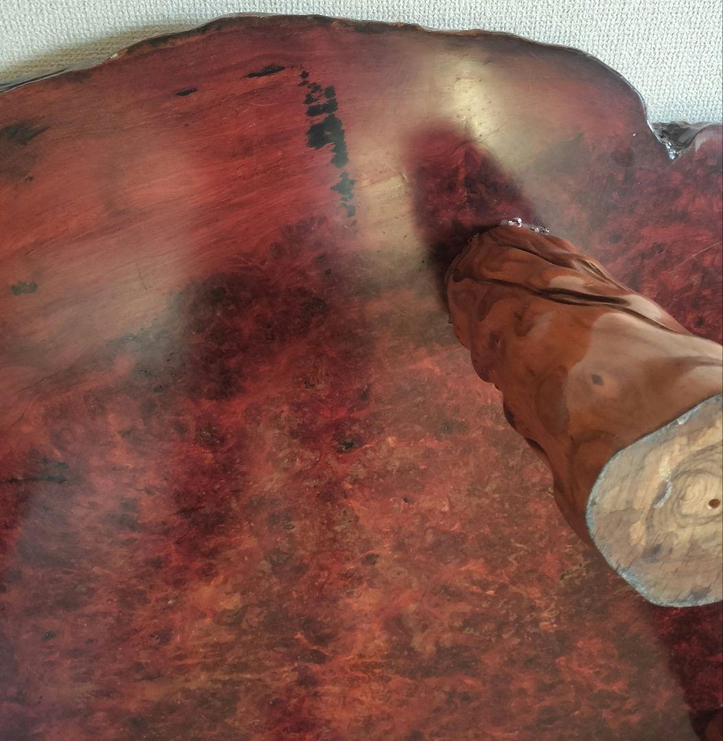 高級 花梨 大 テーブル 座卓 一枚板 瘤 昭和レトロ