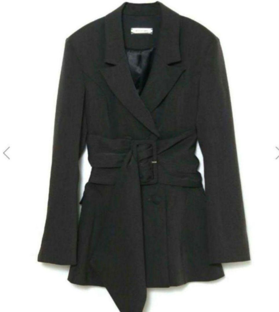 MELTTHELADY グレー ベルト付き ジャケットワンピース