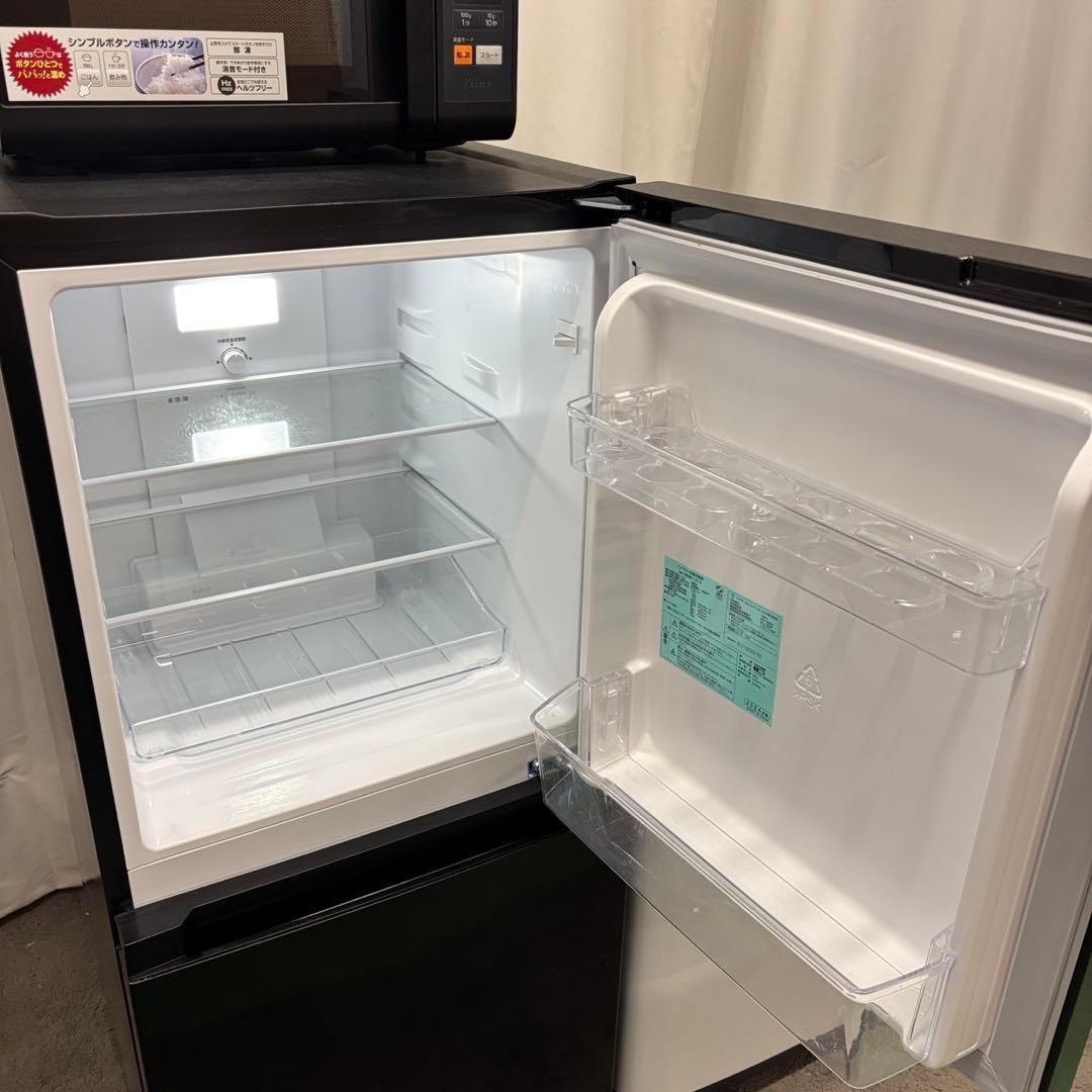 149⭕️冷蔵庫　洗濯機　レンジ　黒　一人暮らし　家電セット　設置無料　24年製