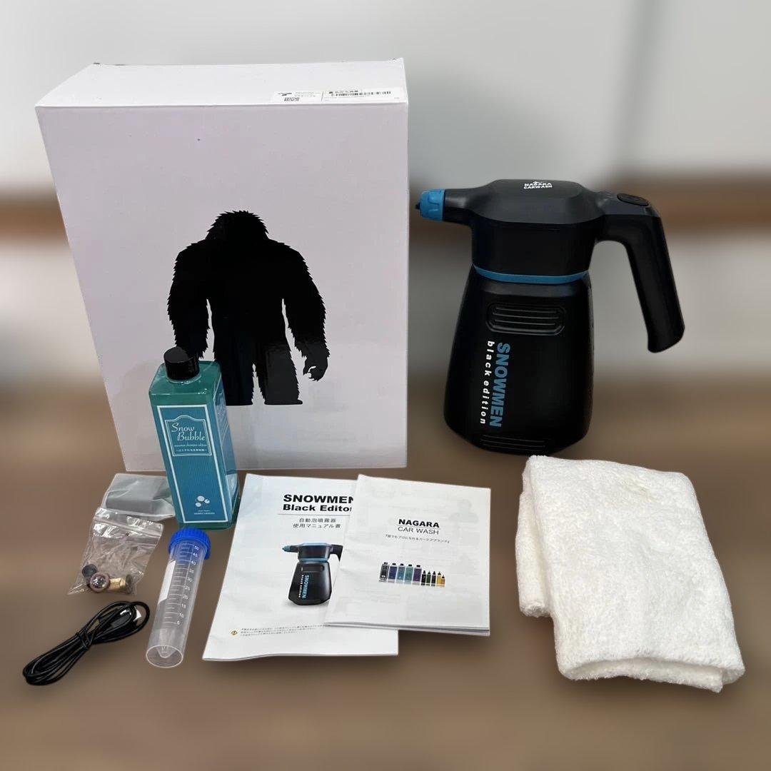 ながら洗車 スノーメン ブラックエディション 自動泡噴霧器 スノーバブル