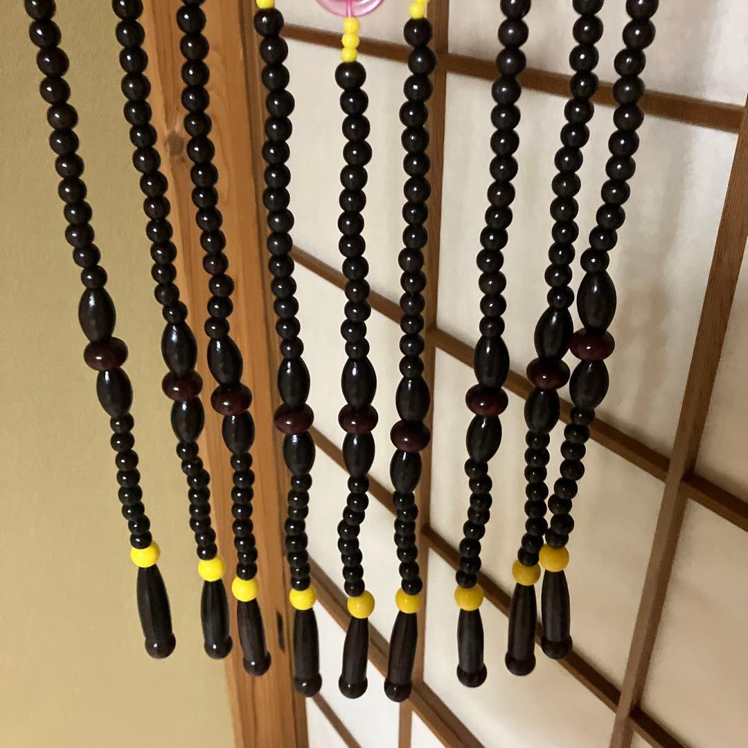 木製ビーズのれん 珠のれん