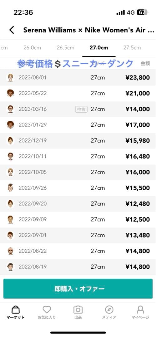 【新品同様】NIKE エアマックスココサンダル セリーナ 27cm