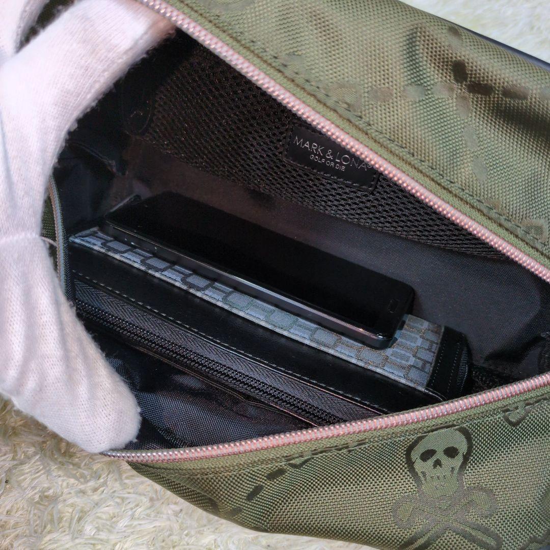 美品✨ マークアンドロナ カートバッグ スカル ナイロン カーキ
