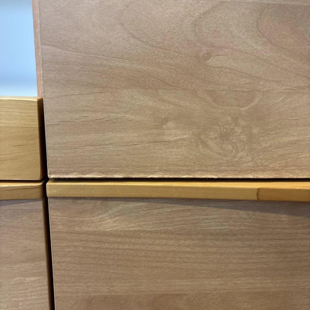 美品！堀田木工カウンター カップボード ナチュラル木目調 食器棚 3段引き出し