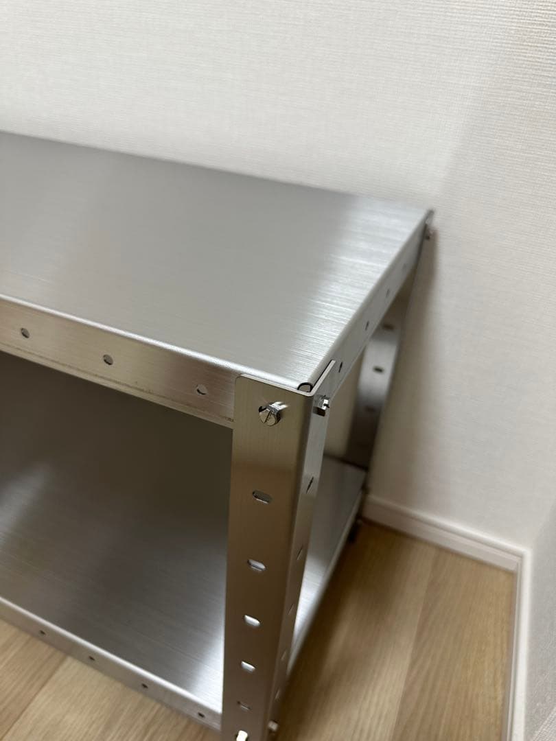 MILLS ステンレス製 テーブル ベンチ 棚 ラック ガラス モダン