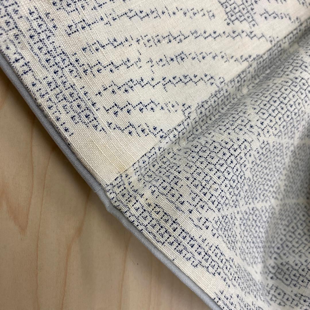 洗い張り単衣仕立て直しK1023 美品 逸品 上品 重要無形文化財 正絹 結城紬