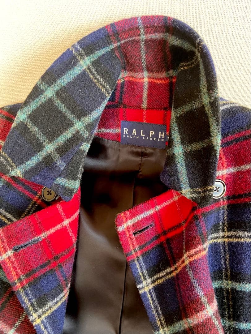 Ralph Lauren タータンチェック Pコート　L