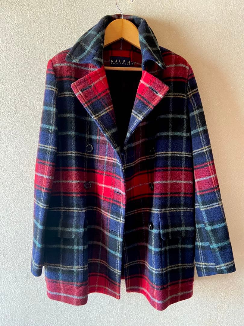 Ralph Lauren タータンチェック Pコート　L