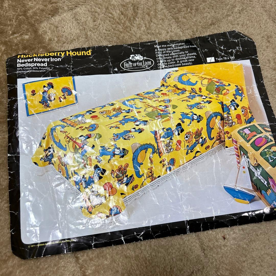 ハックルベリー　ビンテージシーツ　ベットカバー