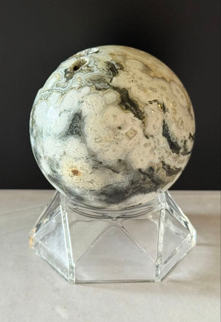 8thvein オーシャンジャスパー スフィア 丸玉 ① ジオード 天然石