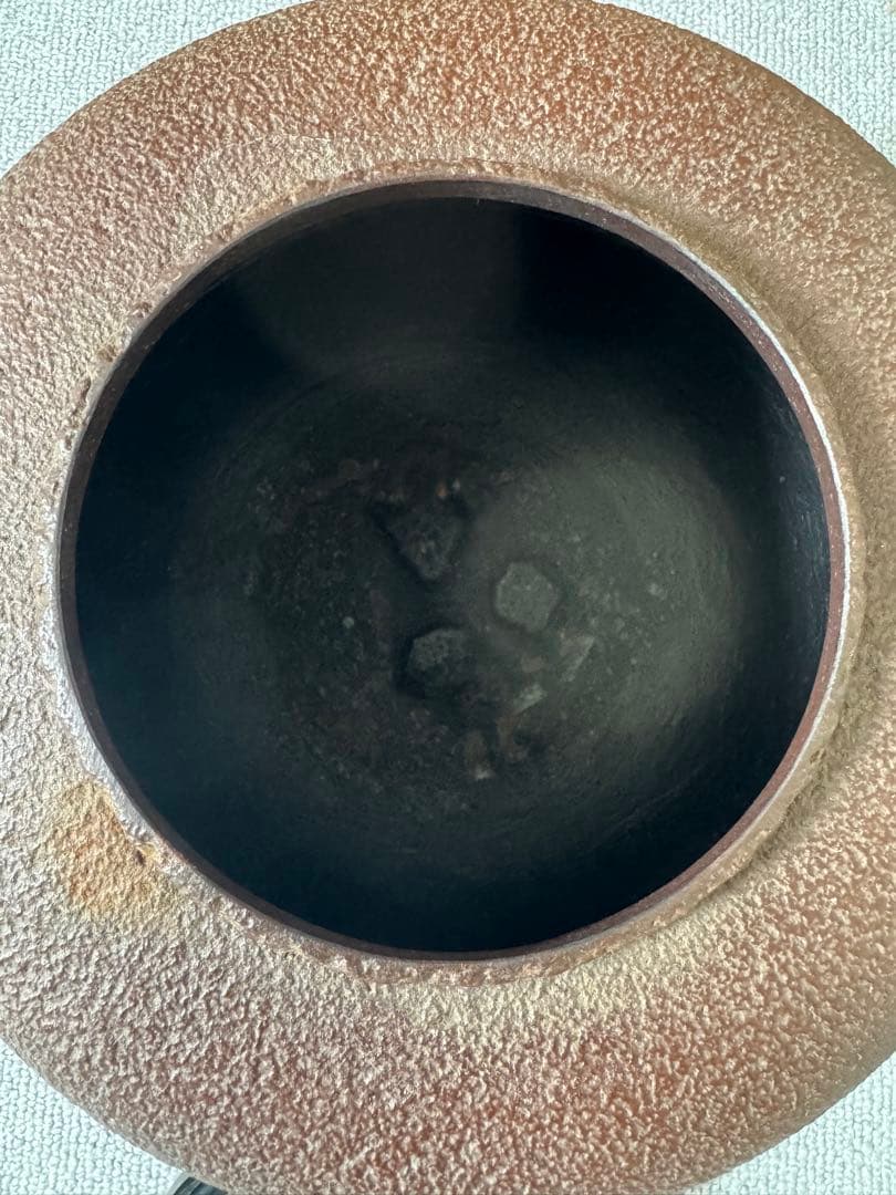 横倉嘉山作 風炉釜セット（風炉は元セット・釜は同作者の別品）