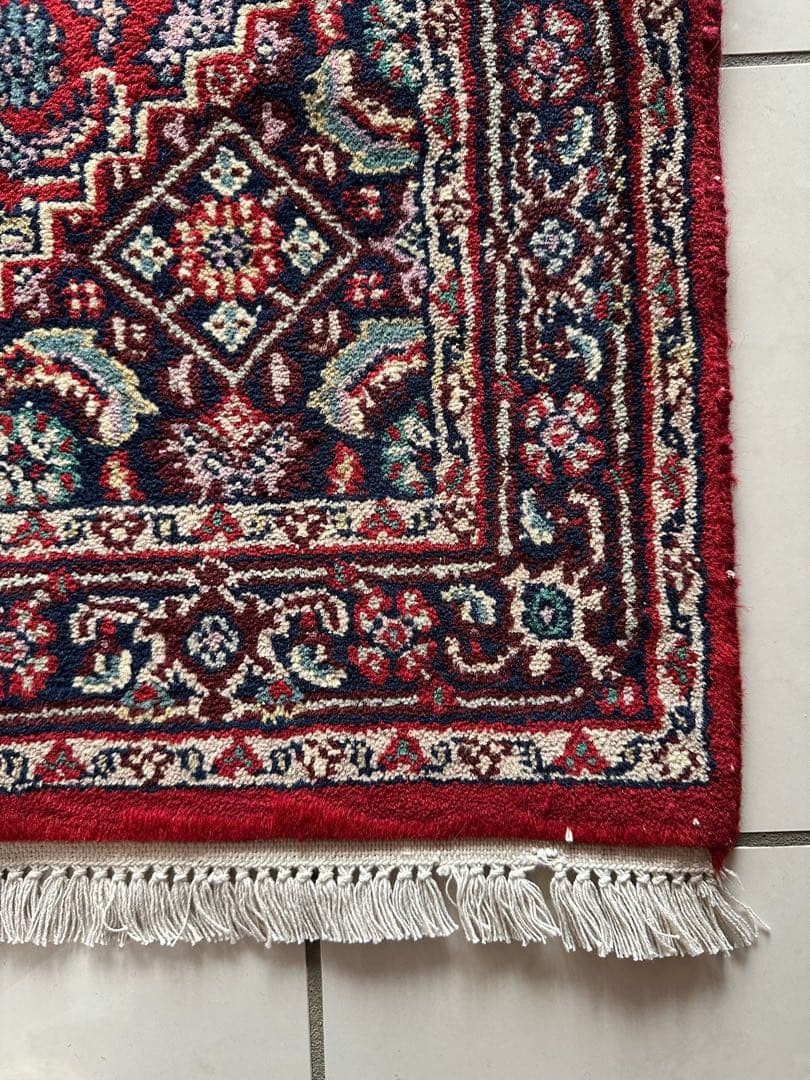 212×72 ヴィンテージラグ　手織　トライバルラグ