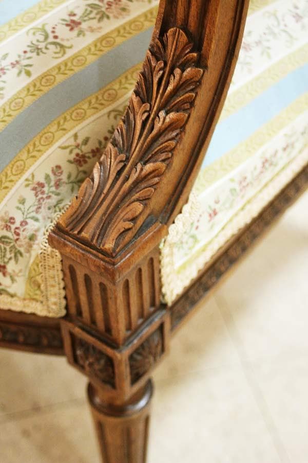 ソファ フランス アンティーク ラブソファ 彫刻 クラシック ビンテージ 506