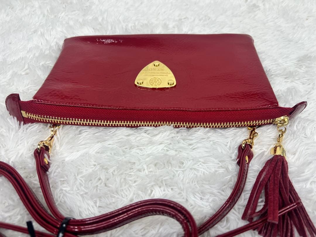 ATAO ブーブー ウォレットショルダーバッグ エナメル ゴールド金具　美品