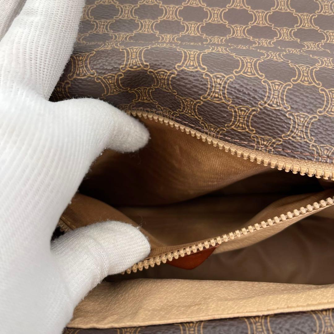 セリーヌ ショルダーバッグ ポシェット 斜めがけ マカダム柄 トリオンフ PVC