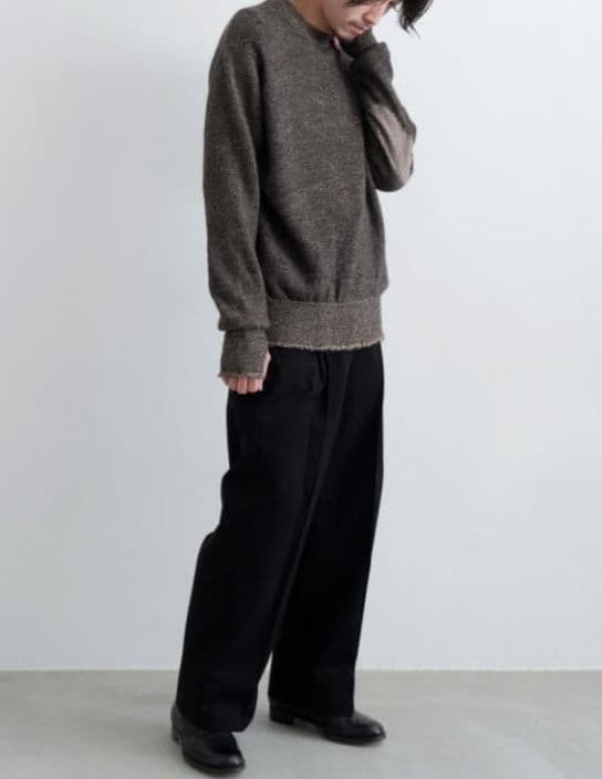 せ*い様 MAATEE&SONS ブラックアルパカ ひょっとこP/O SWEAT