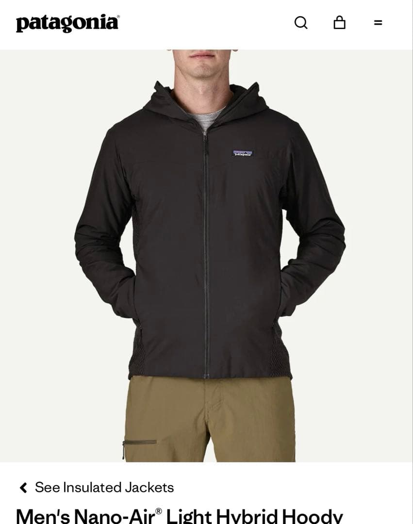 A*い様 Patagonia Nano-Air Light Hybrid Hoo