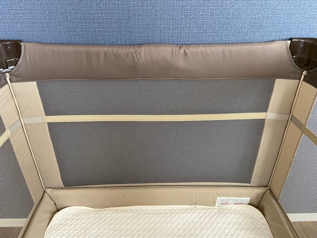 敷布団付き★Aprica折り畳みミニベビーベッド ココネルエアーココアブラウン