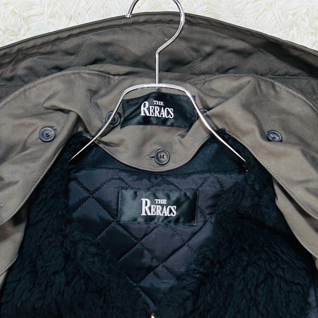 未使用級 リラクス モッズコート ボアベスト セット 取り外し可 カーキ 36