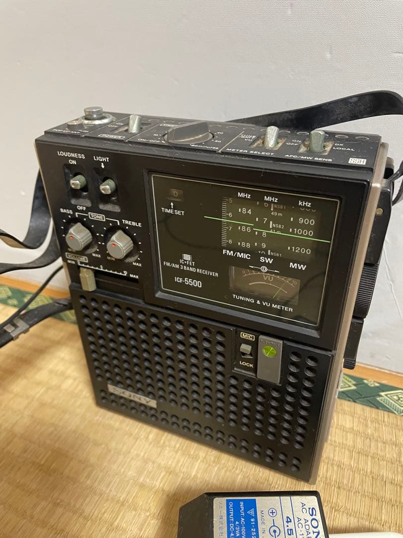 SONY ICF-5500ラジオ受信機 ACアダプター付