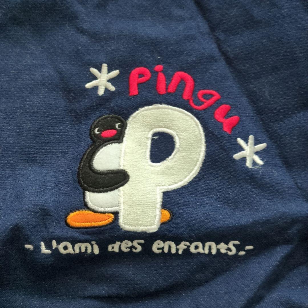 90サイズ　ピングー＆ピンガ ＆ロビフード付きシャツ・デニムカバーオール・靴下