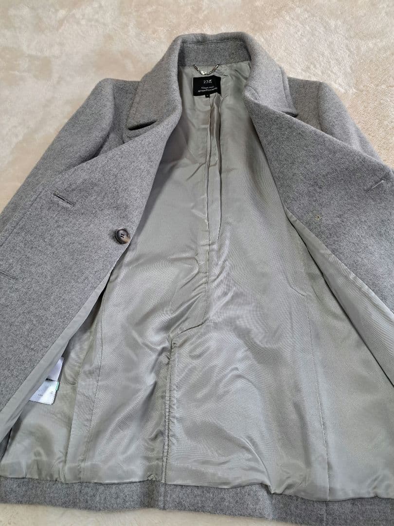 23区 ピーコート ウール100% グレー 40 ダブル 美品