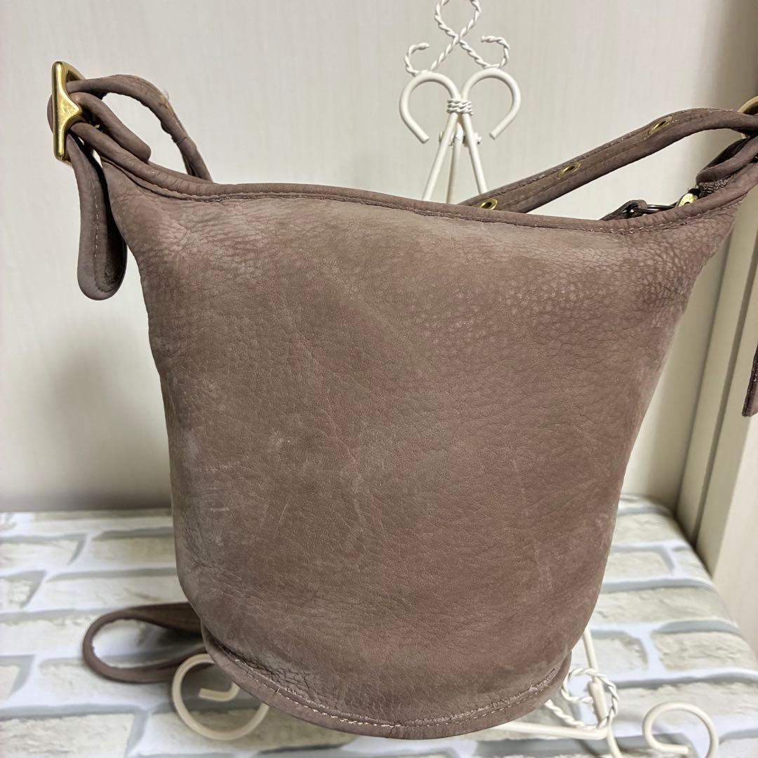 【希少品✨️】オールドコーチ ミニショルダーバッグ レザー 巾着型 円型 4954