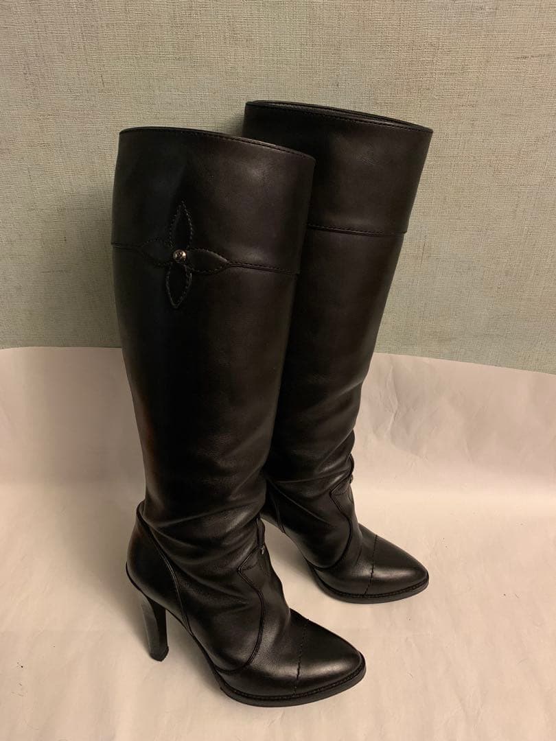 JmikiLOUIS VUITTON ルイヴィトン　ロングブーツブラック