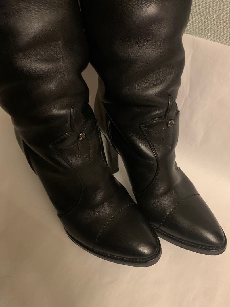 JmikiLOUIS VUITTON ルイヴィトン　ロングブーツブラック