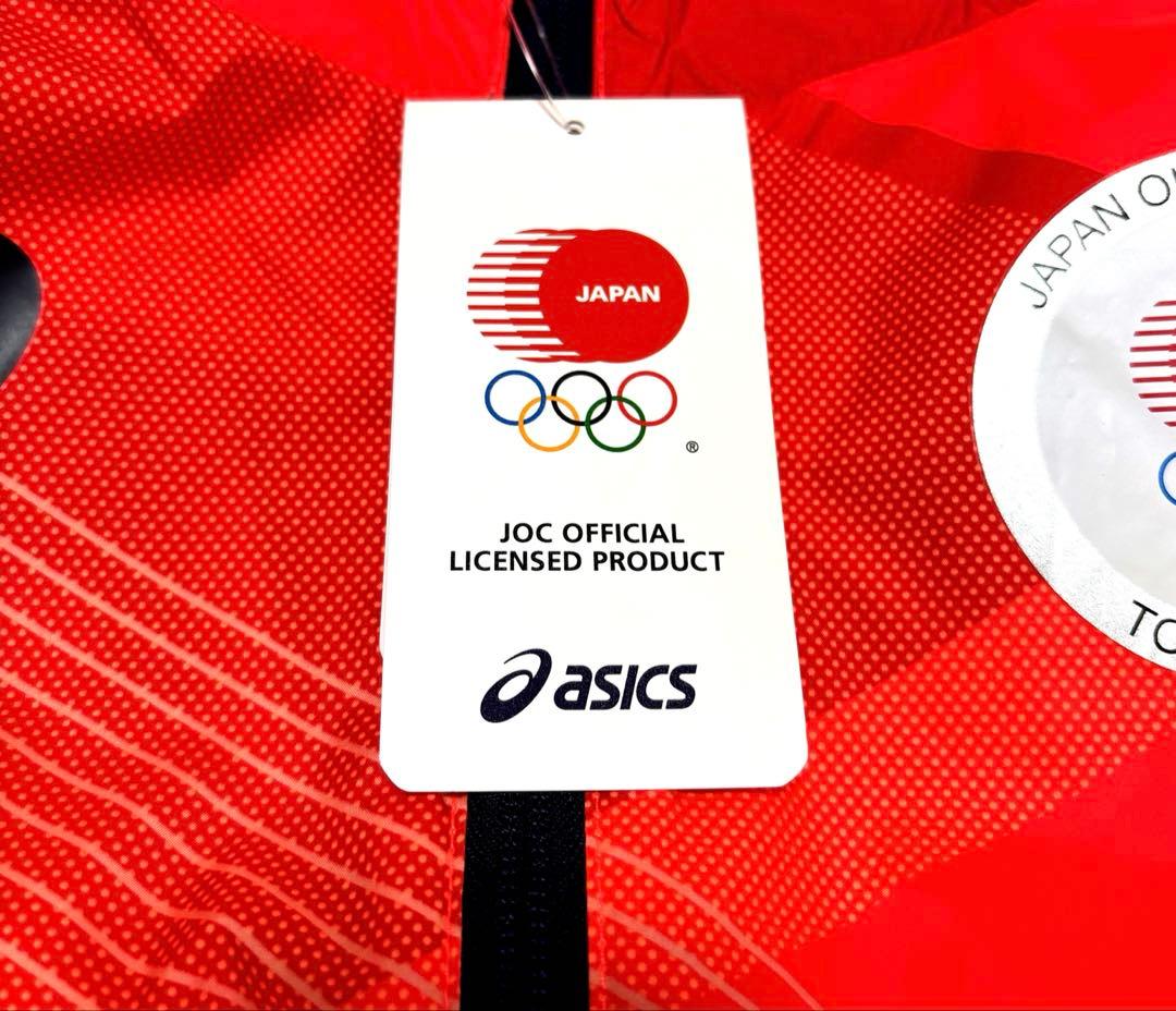ASICS アシックス ウインドジャケット サンライズ　レッド　L 東京2020