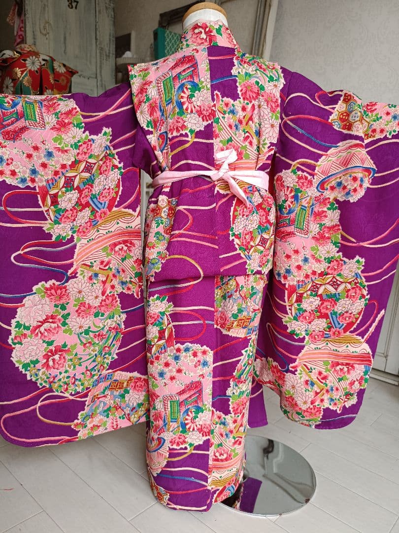 専用です☆アンティーク紫色着物単品☆3歳から５歳七五三女の子