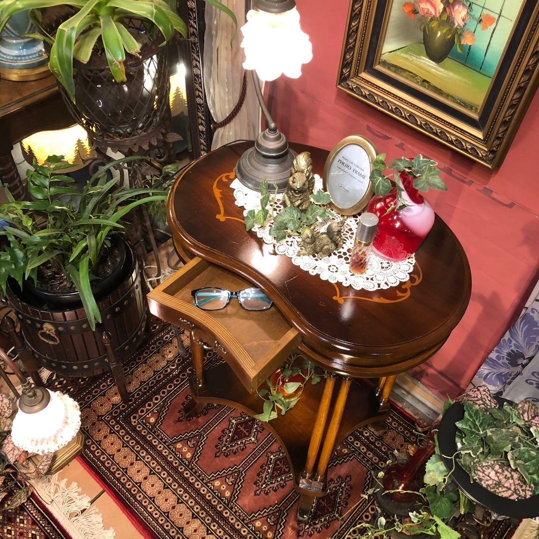 Sale アンティークPT ラウンド　猫脚　　ホールキャビネット