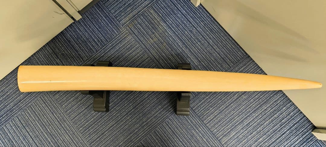 象牙風 一本牙 置物 オブジェ アンティーク 天然素材（マンモス）