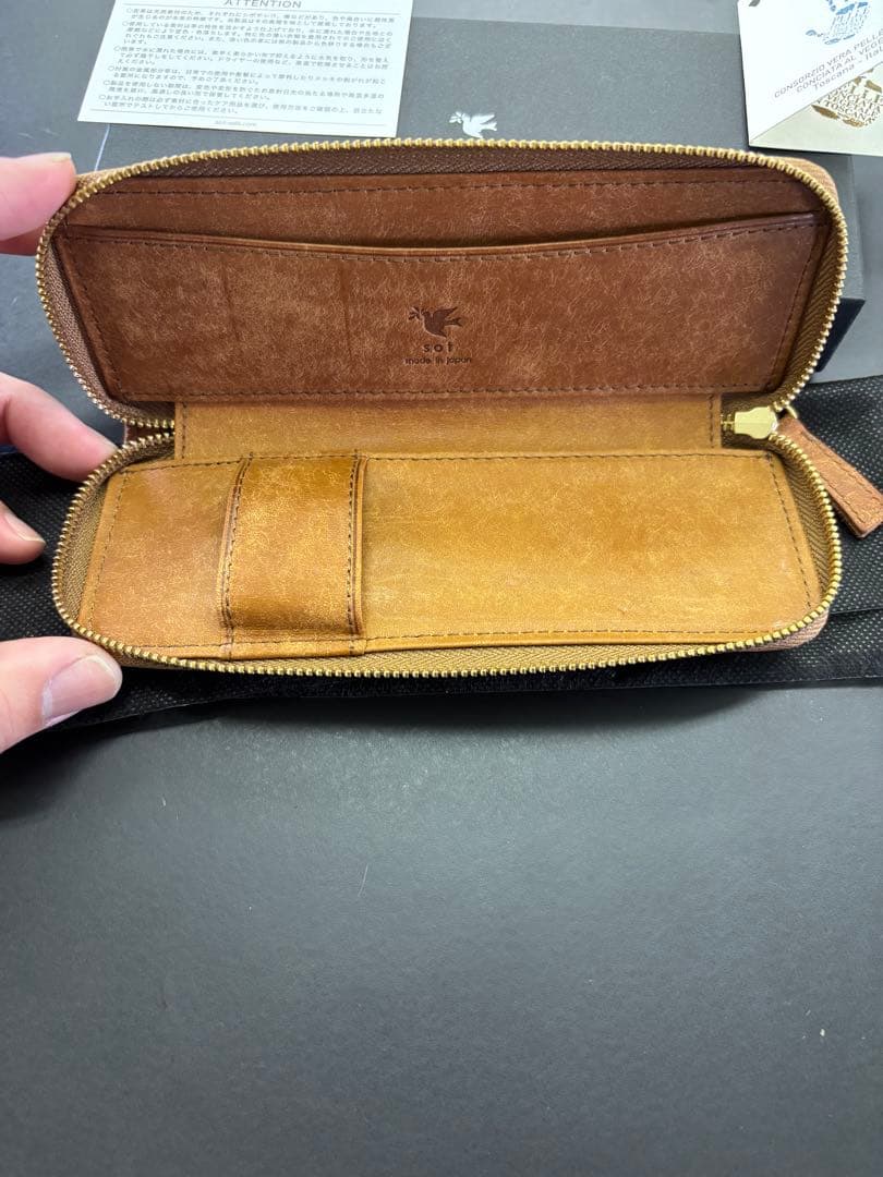 Miii8300 さん専用　sot プエブロレザーペンケース　キャメル　箱付き
