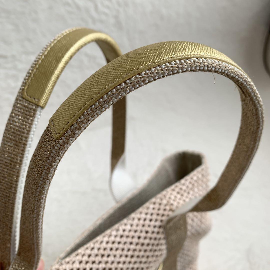 Think Bee! カゴ トートバッグ レモン チャーム付き