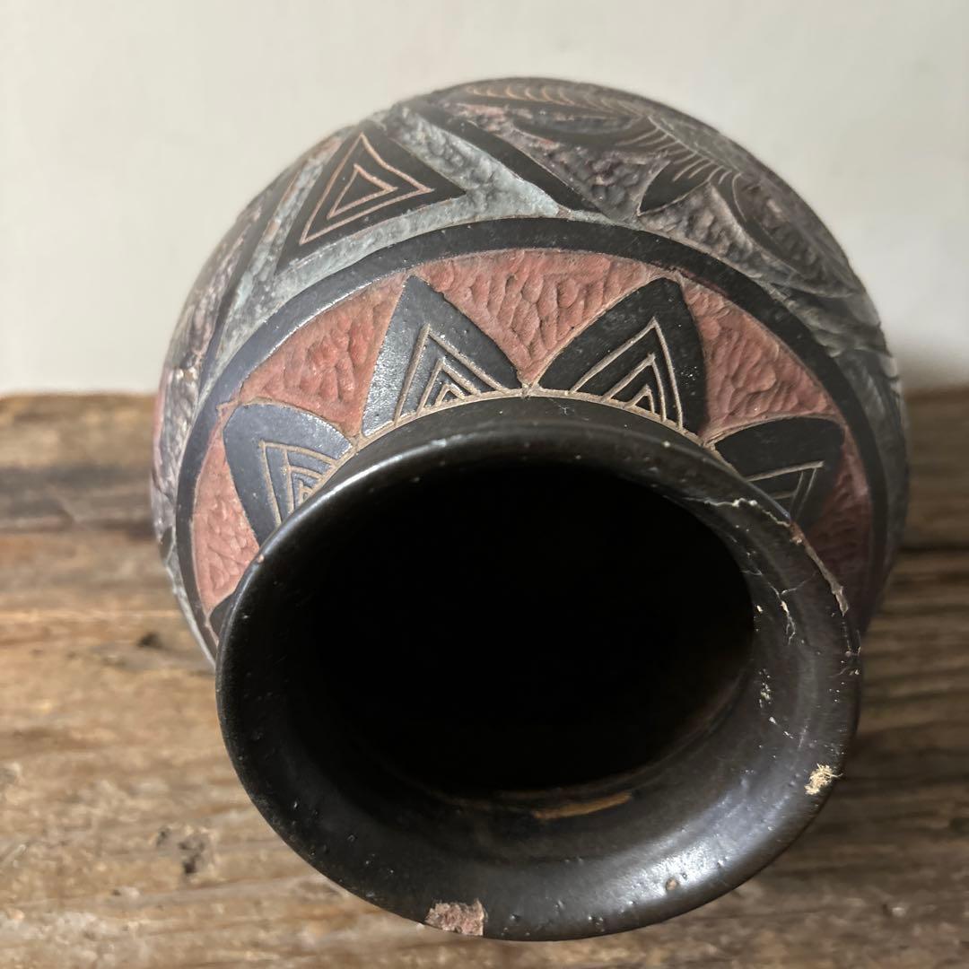 琉球　古典焼　小壺　⑤壺屋焼　やちむん　古民芸　アンティーク　骨董　検:李朝.