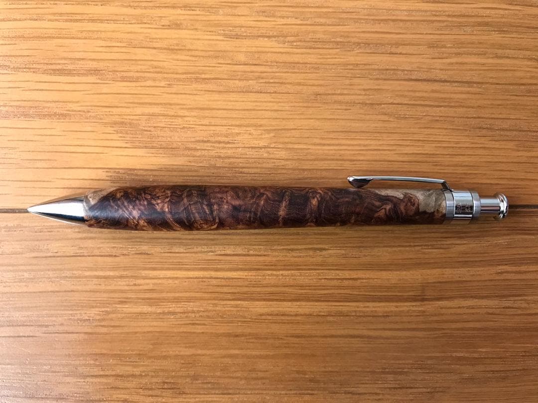 工房楔　ホンジュラスローズ瘤　シャープペンシル 【真鍮】