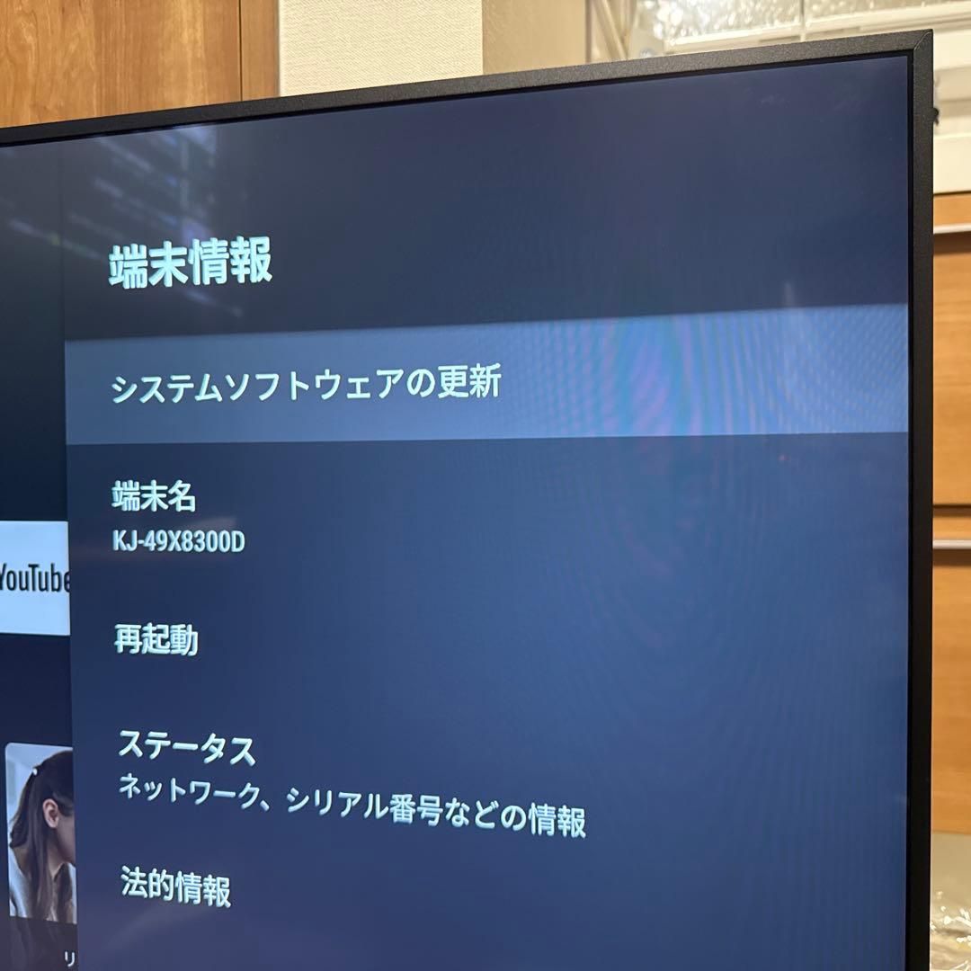 液晶テレビ KJ-49X8300D 49インチ