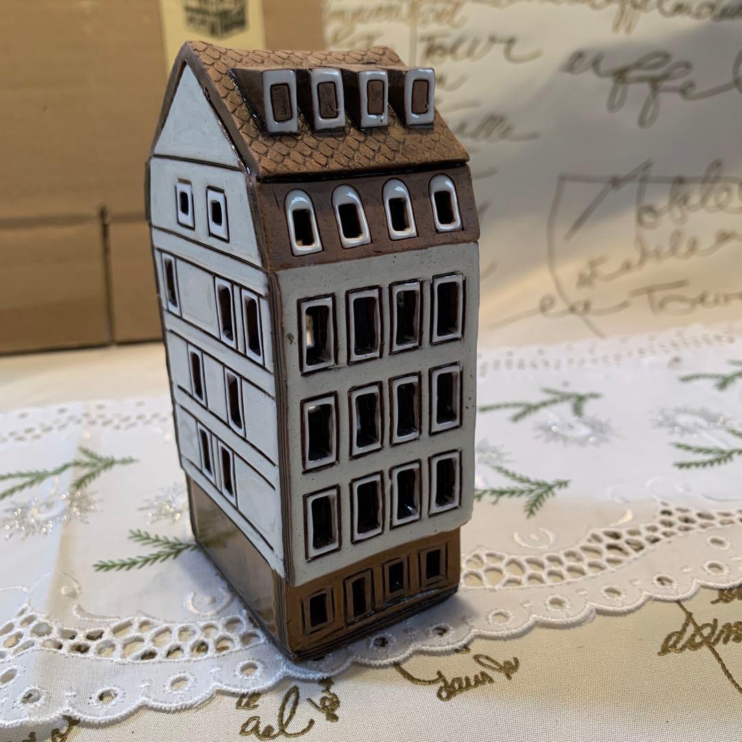 ドイツ製　置物　未使用品有名な街並みを再現した陶器のキャンドルハウス6個セット！