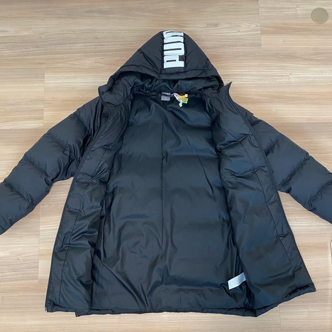 PUMA ミッドダウンコート メンズ 黒 ベンチコート