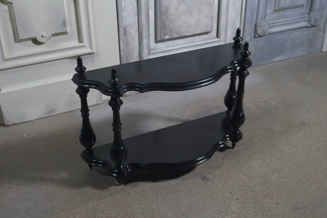 【受注製作】ナポレオンシェルフ装飾あり(ブラック)