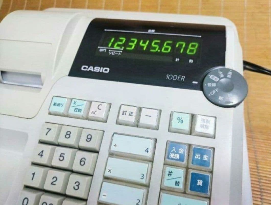 カシオレジスター　100ER　簡単便利特殊　送料込　260110