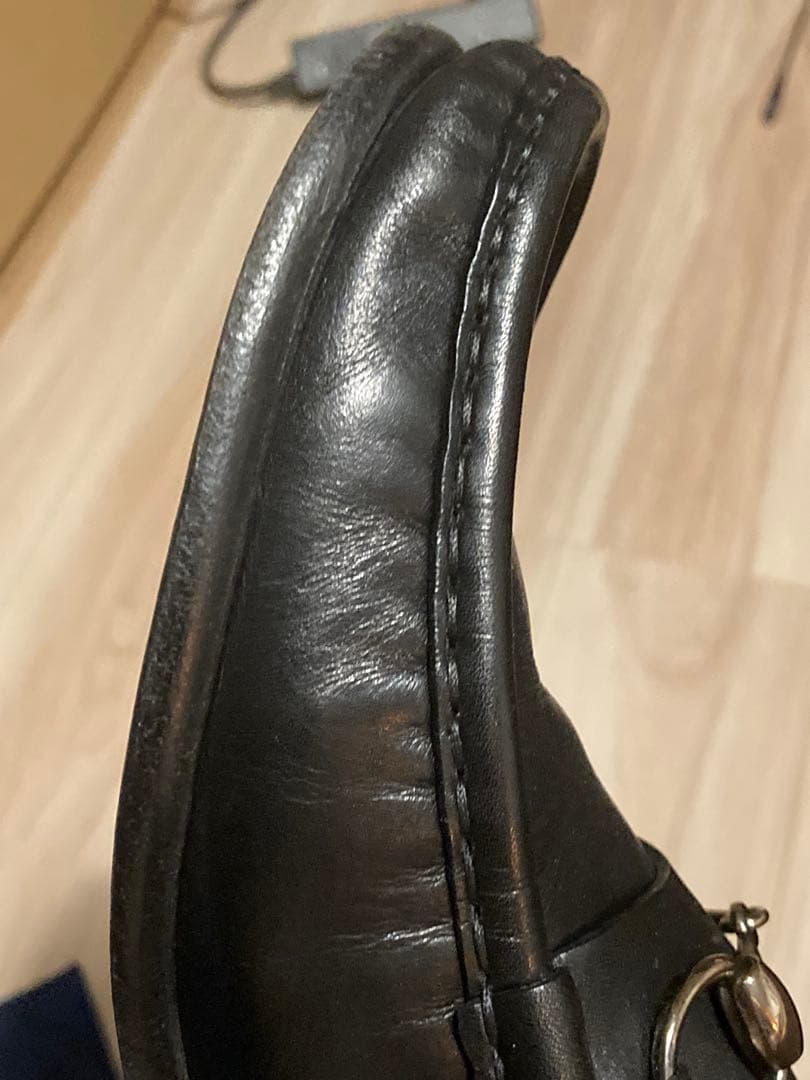 美品 GUCCI / ビットローファー 黒銀 42 1/2 E 27.5