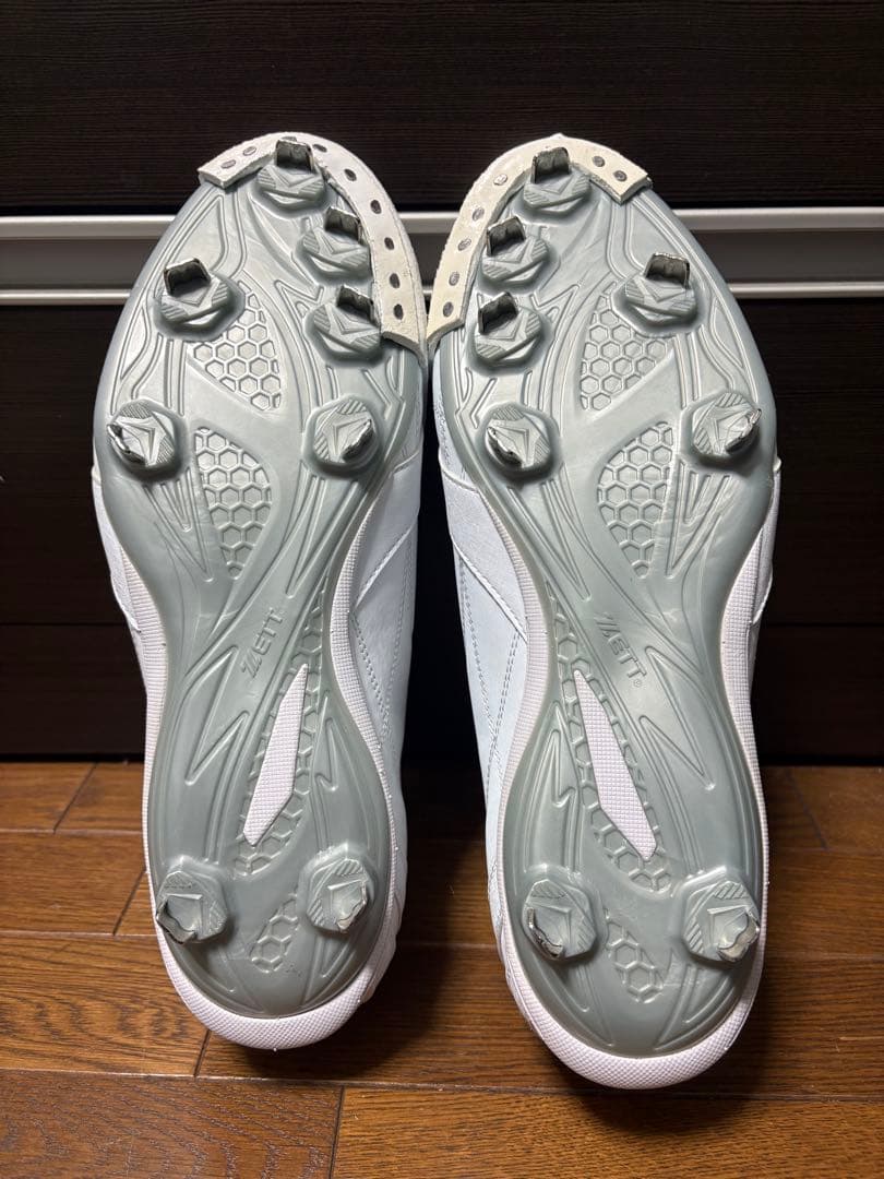 【未使用】 野球用スパイク ZETT スーパーグランドジャック白 29.0cm