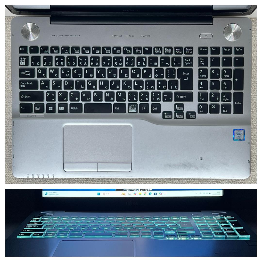 富士通 ノートパソコン Corei7 4K タッチパネル SSD 2017